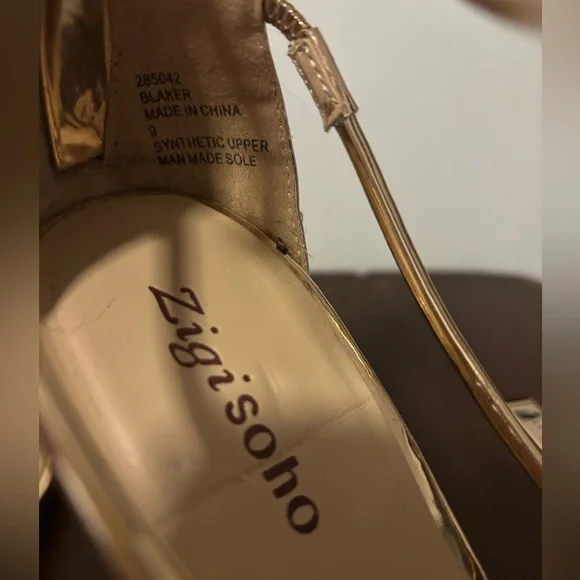 Zigi Soho “Blaker” Strappy Rose Gold Heels - Picture 6 of 7